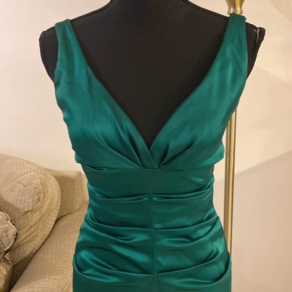 Cache Green Ruched Bodycon Mini Dress size 4 - Picture 4 of 6